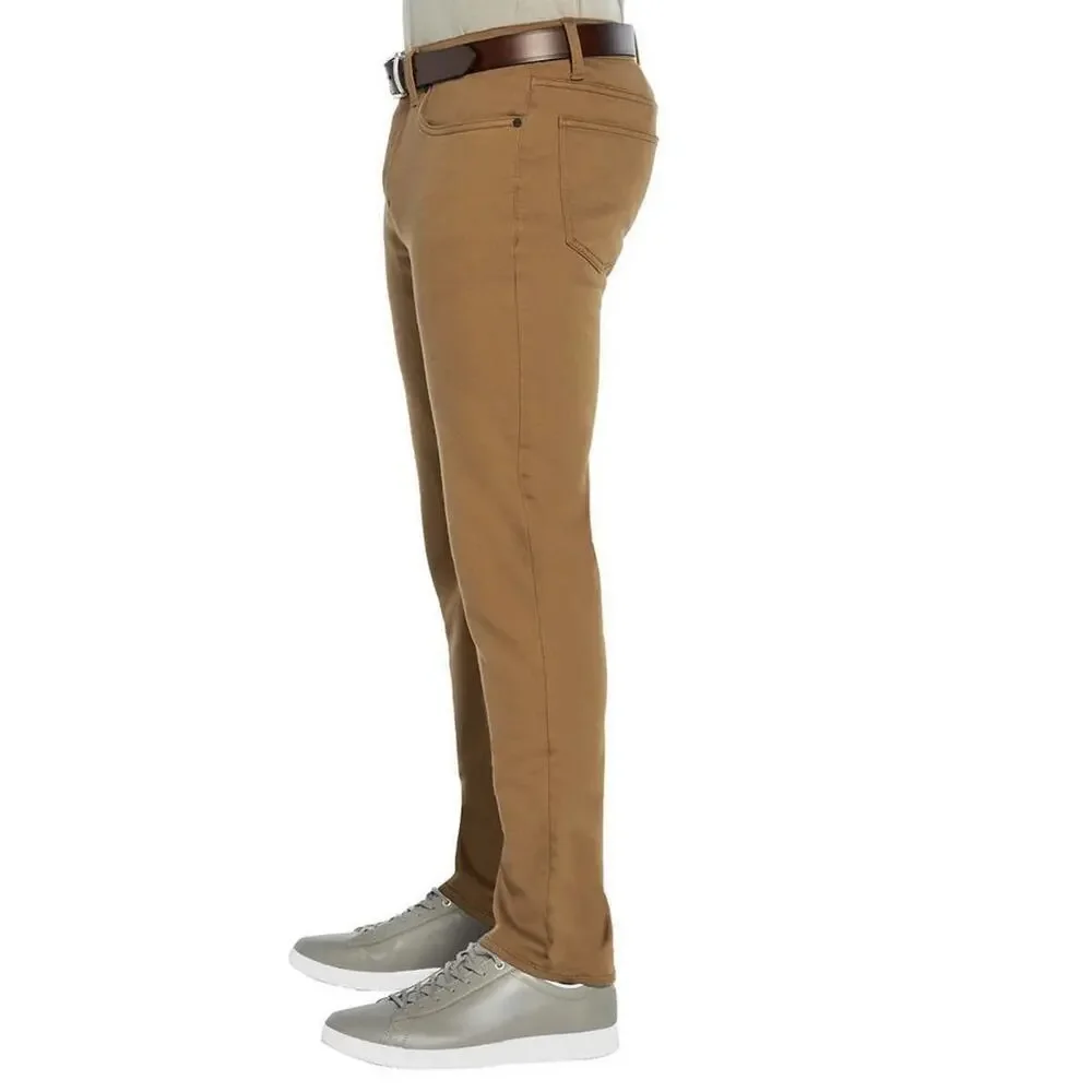 Banana Republic Men’s 5 Pocket Pant Stretch Cotton Slim Straight Fit Tan 38x32
